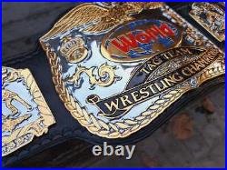 Wwf World Tag Team Wrestling Championship Dual Plate Replica Belt 4mm Zinc Adult