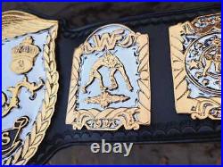 Wwf World Tag Team Wrestling Championship Dual Plate Replica Belt 4mm Zinc Adult