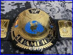 Wwf Wwe Big Eagle Championship Title Belt Red Leather Real American Scratch Logo