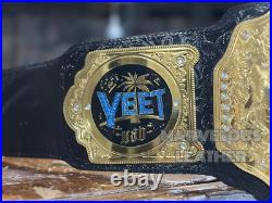 YEET World Heavyweight Wrestling Championship Title Belt Adult size Brass 2mm