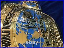 ZEES BELTS INTERCONTINENTAL OVAL Championship Belt 24k Gold Real Leather Strap